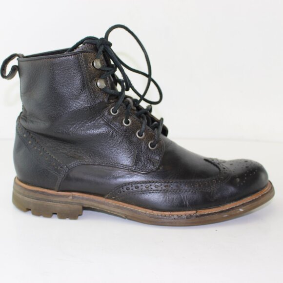 John Varvatos USA Townsend Leather Wingtip Boots (9 US) - Picture 3 of 13